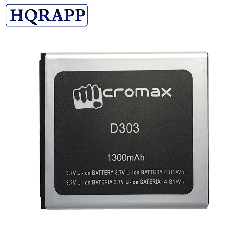 

1300mAh Phone Battery for Micromax D303 Mobile phone Battery