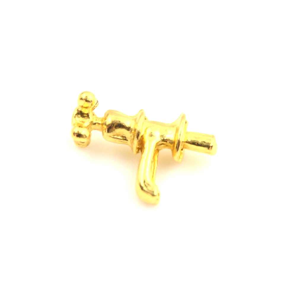 

Miniature Metal Water Tap Faucet Dollhouse Bathroom Accessories Doll House Miniature Faucet 1:12 Scale 2Pcs/lot 1:12