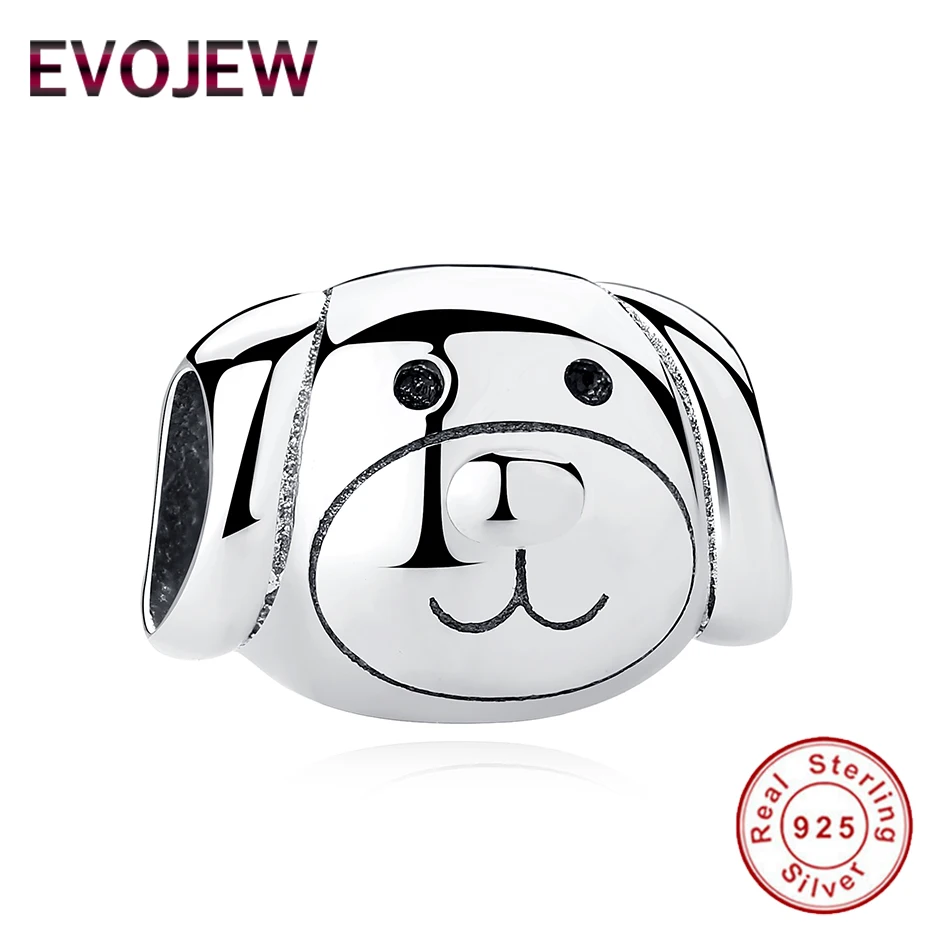 

EVOJEW 100% 925 Sterling Silver Adorable Animal Dog Charm Beads fit Pandora Charm Bracelets & Necklaces Children Jewelry