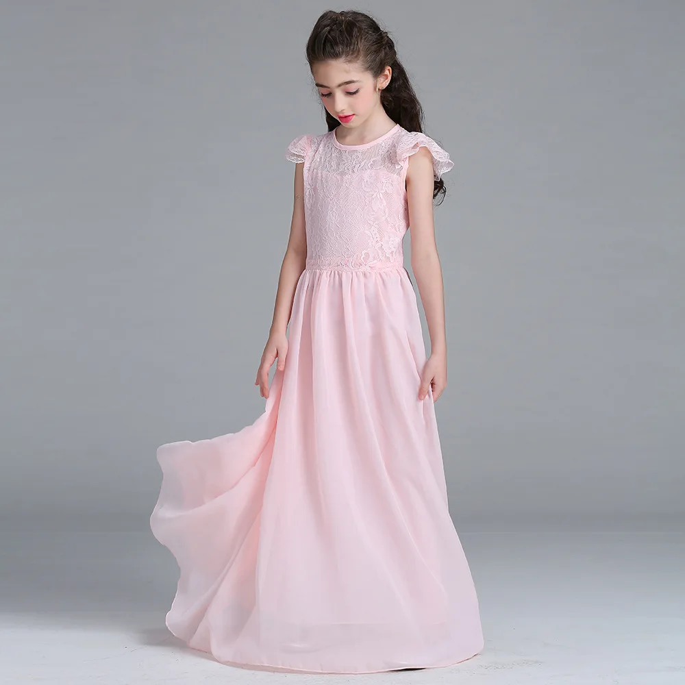 

Lace Dress 2017 New Arrival Summer Flower Girl Dress For Baby Girl Weddings Party Dress Girl Clothes elegant Princess Ball Gown