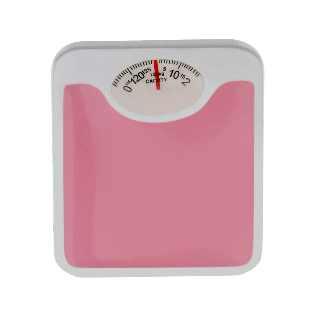 Pink Bathroom Scale Doll House Miniature Home Living Room Decoration 12th