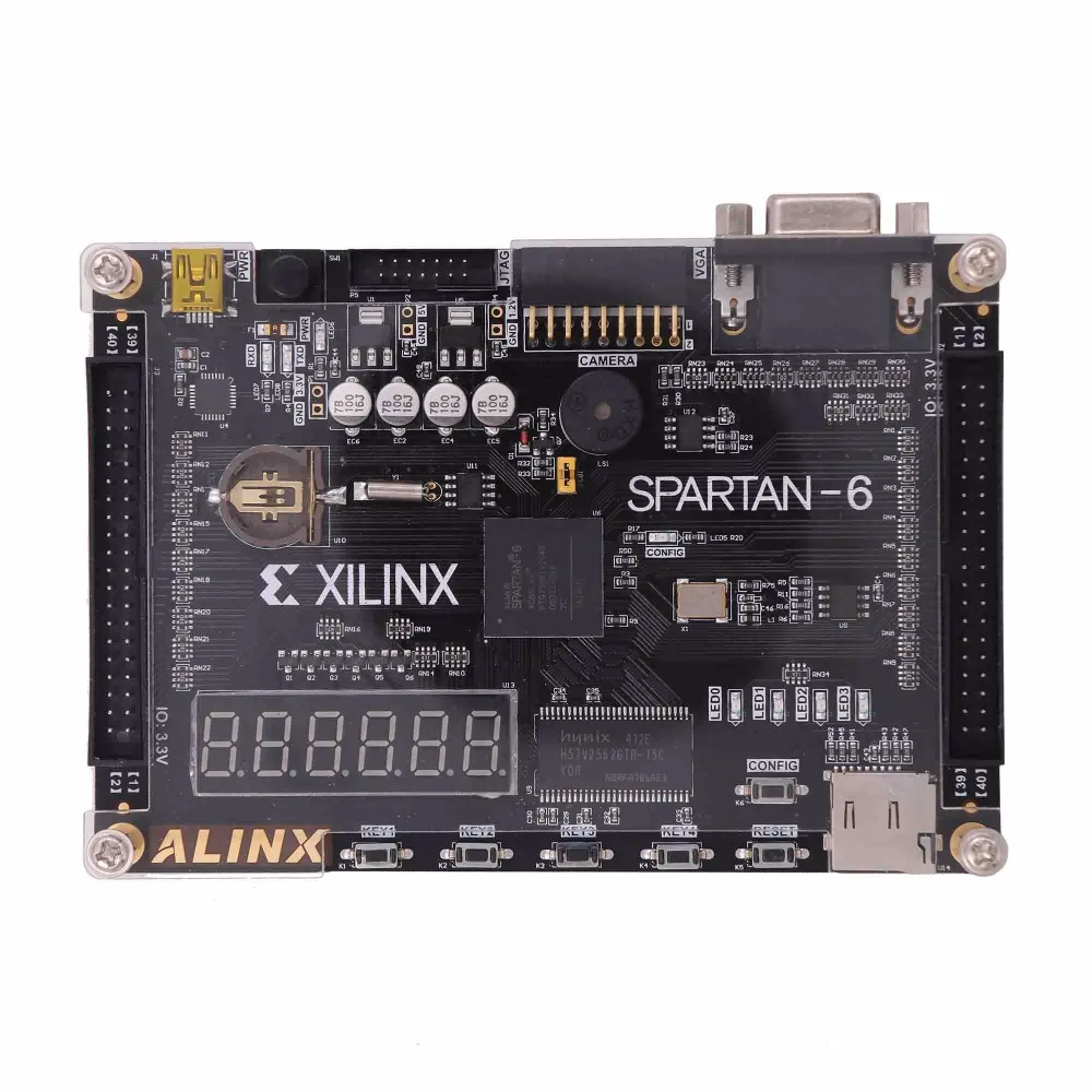 Xilinx Spartan6 fpga макетная плата XC6SLX9 256Mb SDRAM FLASH SD карта камера VGA