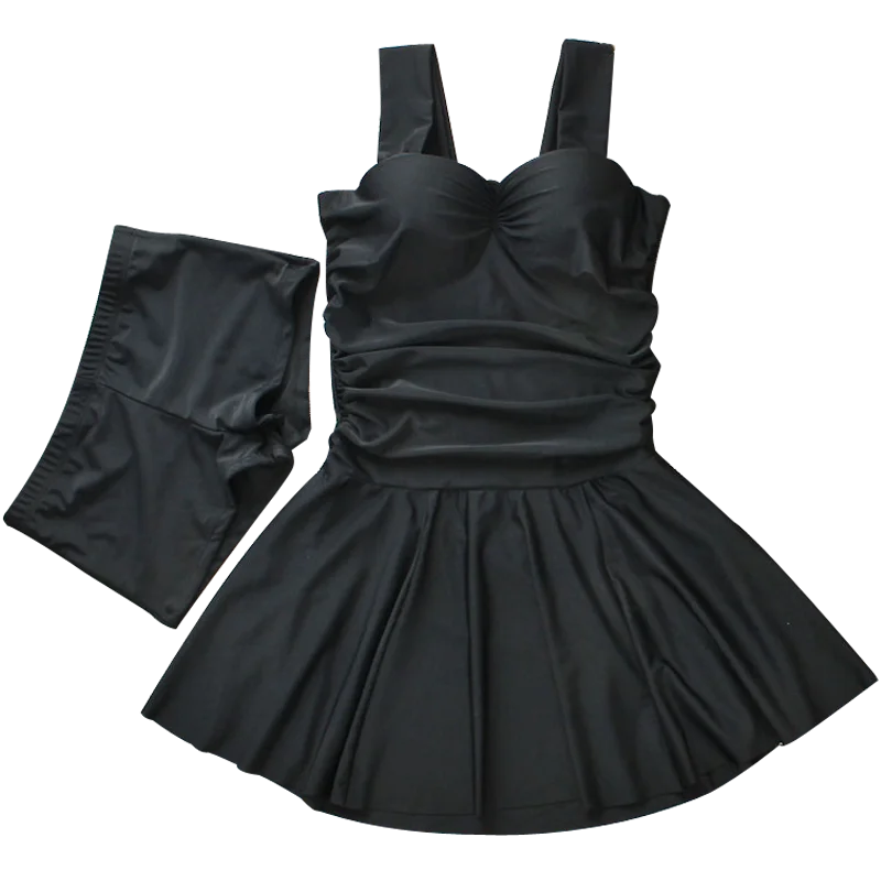 2019 New Skirt Black Women Two Piece Tankinis Bikini Sets Swimsuit