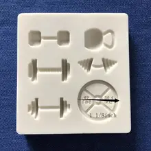 Тренажерное Оборудование фитнес-любитель форма гантели силиконовая форма для помады декорирование тортов Сахар Форма для выпечки сахарная форма