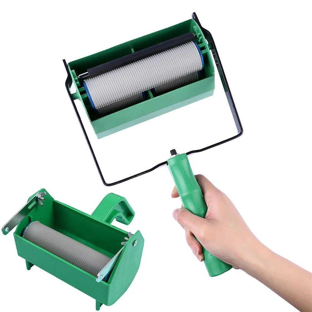 Portable Painting Roller Hand Push Home Wall Decor Pattern Painting Roller Machine DIY Tool Durable Painting Tool Wallpapered paint edger roller