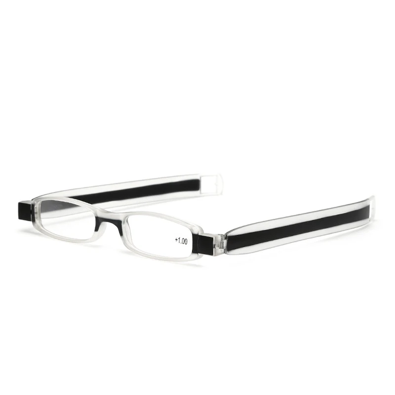 Zilead Складные портативные очки для чтения с поворотом 360 градусовУльтралегкие мужские и женские очки для дальнозоркости+ 1,0+ 1,5+ 2,0+ 2,5+ 3,0+ 3,5 - Цвет оправы: black