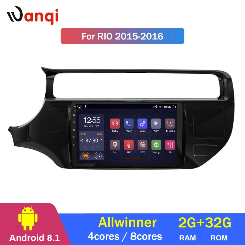 2G ram 32G rom 9 дюймов android 8,1 автомобильный dvd-плеер для KIA rio K3 2012- аудио радио мультимедиа gps навигация