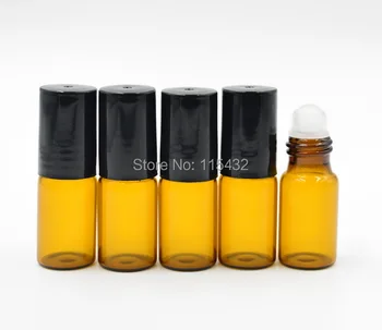 

Refillable AMBER 3ml MINI ROLL ON GLASS BOTTLES ESSENTIAL OIL Roller ball fragrance PERFUME BOTTLE 1000pcs BY DHL FREE shipping