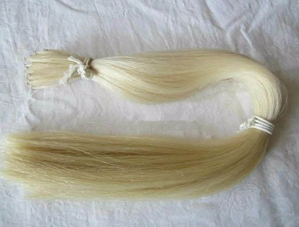 100 hanks natural white Mongolian violin bow horse hair 80-85cm 100 hanks natural white Mongolian violin bow horse hair 80-85cm