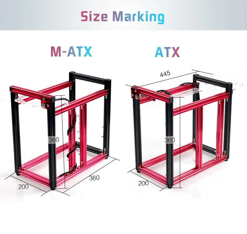 QDIY PC JMK8 новый продукт ATX алюминиевые строительные блоки DIY вертикальные с водяным