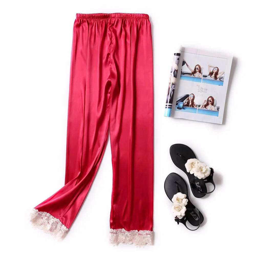 ZOOLIM осенние женские атласные штаны для сна Свободные повседневные пижамы ночное белье штаны для сна домашняя одежда