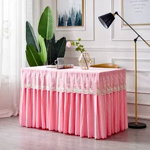 Свадебный десертный стол, буфет, сетчатая скатерть, украшение на день рождения, скатерть, кружевная скатерть для стола, юбка