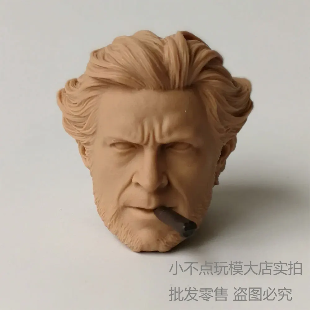 

blank made 1/6 Head Sculpt Wolverine Hugh Jackman X-Men with cigar unpainted