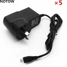 Notow(5 шт./лот) АС Plug 5 В 2A Micro-USB, зарядное устройство AC адаптер питания для смартфонов на базе Android Tablet PC