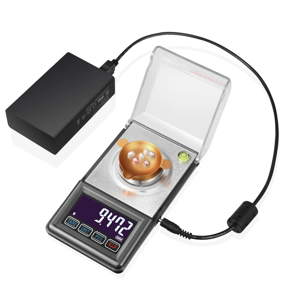 0.001g precisão lcd eletrônico laboratório pesando equilíbrio