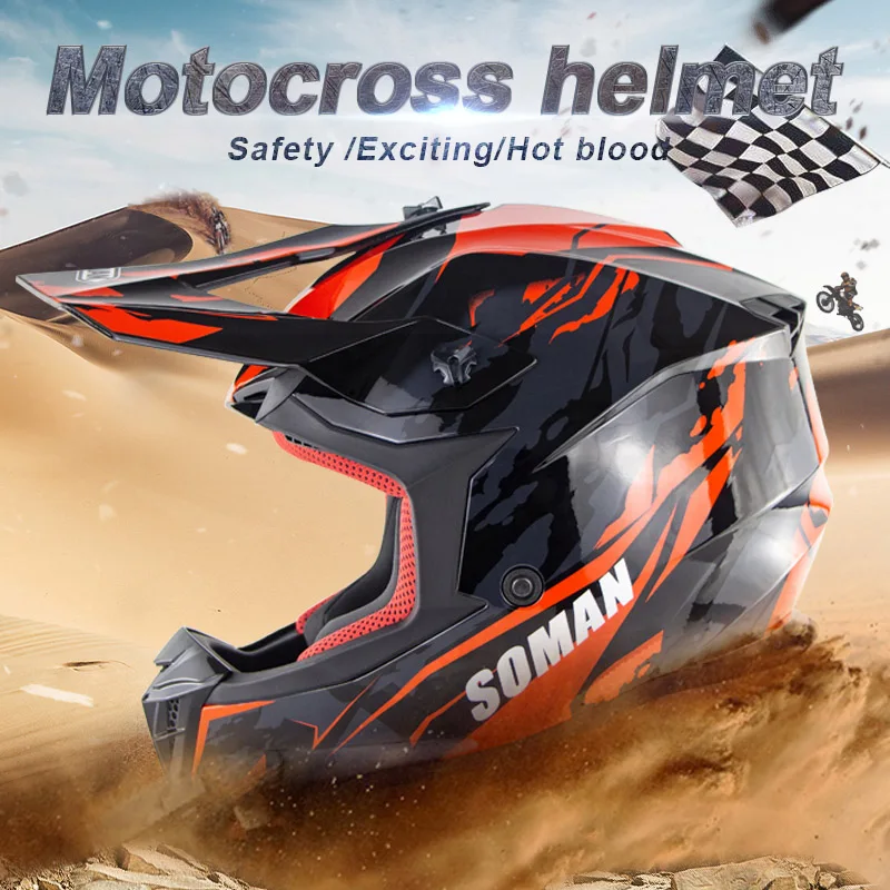 

Motorcycle Racing Off-road Helmet Full Face Dual Sport Four Seasons Helmet YAN88