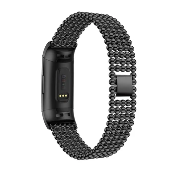 

Metal Bands for Fitbit Charge 2 Tracker Replacement Magnet Strap Lock Bead Style Stainless Steel Watch Band for Fitbit Charge2