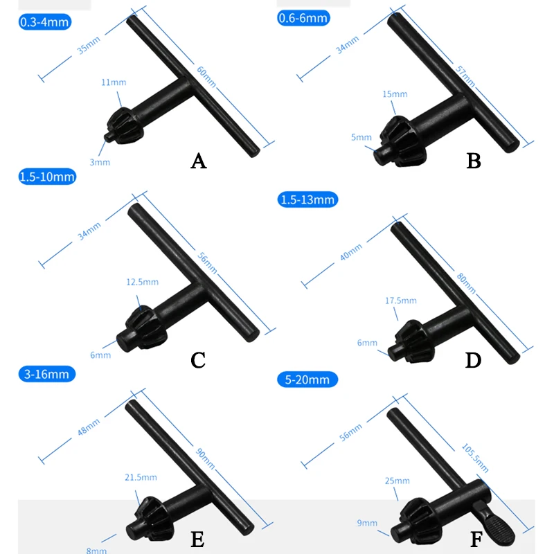Mini Drill Chuck Micro 0.3-4mm Taper  Chuck Key Lathe Accessories Mount Drill Chuck and Wrench