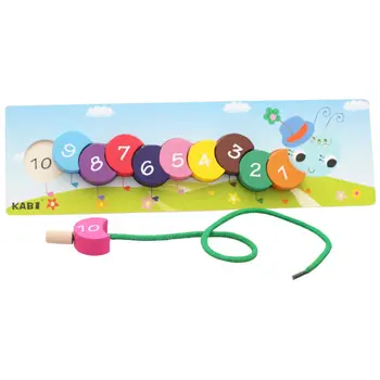 

Baby Toys Carpenterworm Digit Bead toys Montessori Wooden toys Educational Beads Toy Child Carpenterworm Animal Beads Gift
