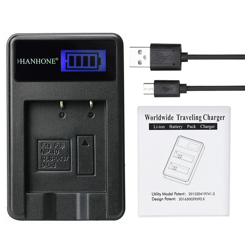 NP-40 Зарядное устройство ЖК-дисплей USB Батарея Зарядное устройство для SLB-0837 D-Li8 40DCA EX-Z1050 Z1080 450 Z100 Z1000 Z850 Z700 Z600 Z500 Батарея