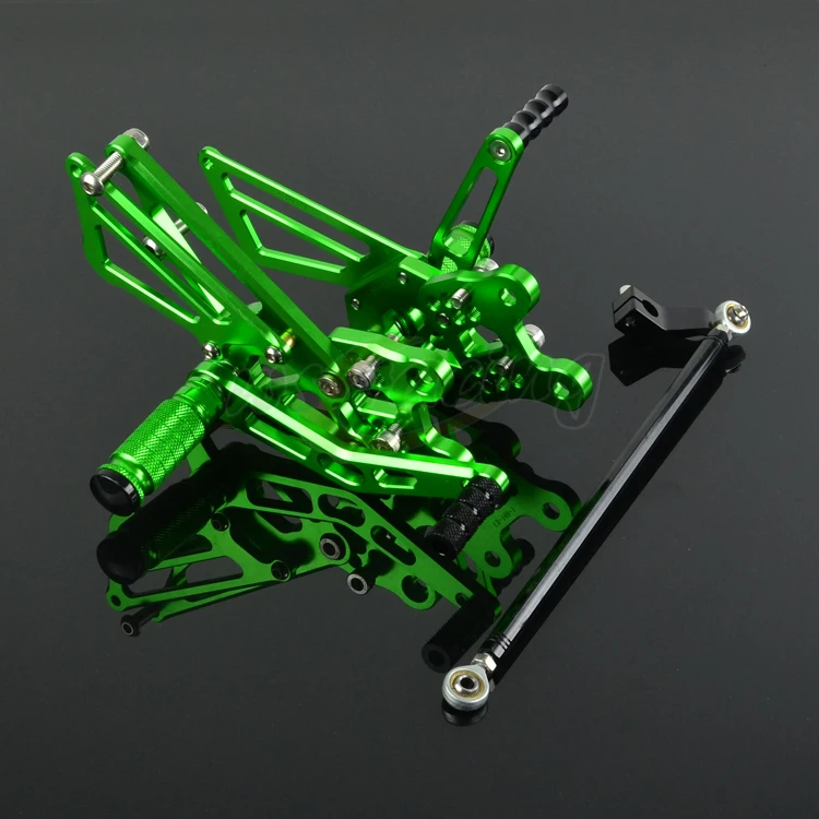 Регулируемые подножки для мотоциклов с ЧПУ педалей KAWASAKI ZX 14 ZZR1400 2006 2011 06 07 08 09 10