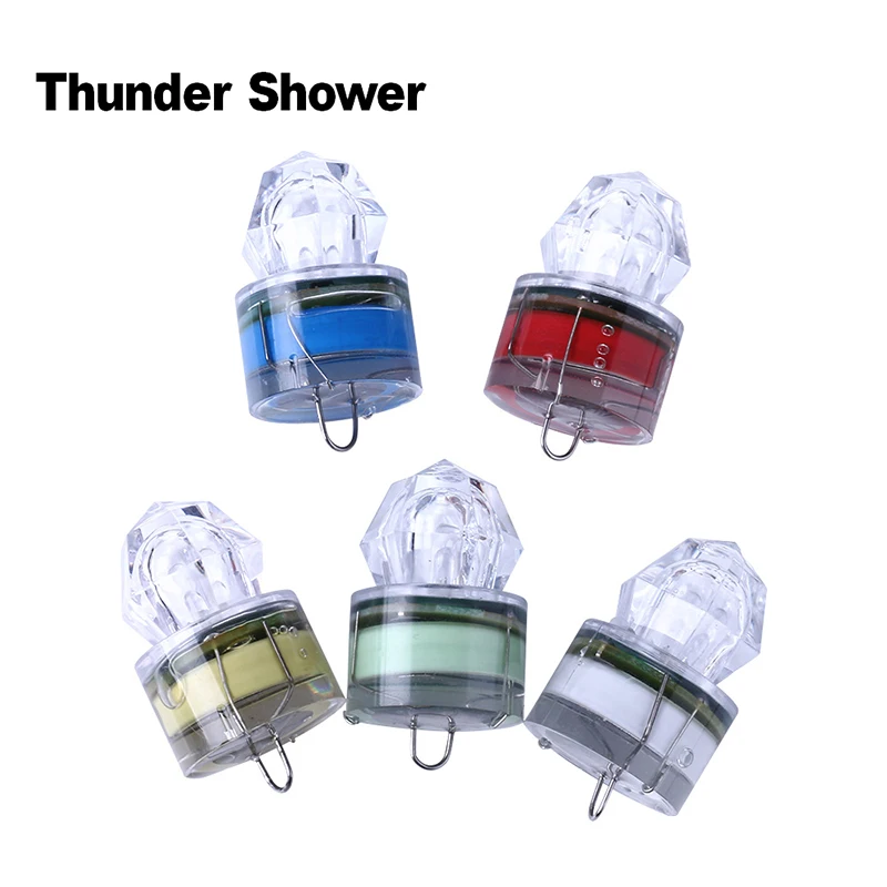 

ThunderShower 5pcs LED Deep Drop Underwater Fishing lures Squid Bait Light Lamp Bass 18G