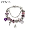 VIOVIA 2022 Hot Selling Crystal Charm Bracelets for Women DIY Beads Fit Pan Original Bracelets & Bangles Jewelry Gifts MIX555 ► Photo 2/6