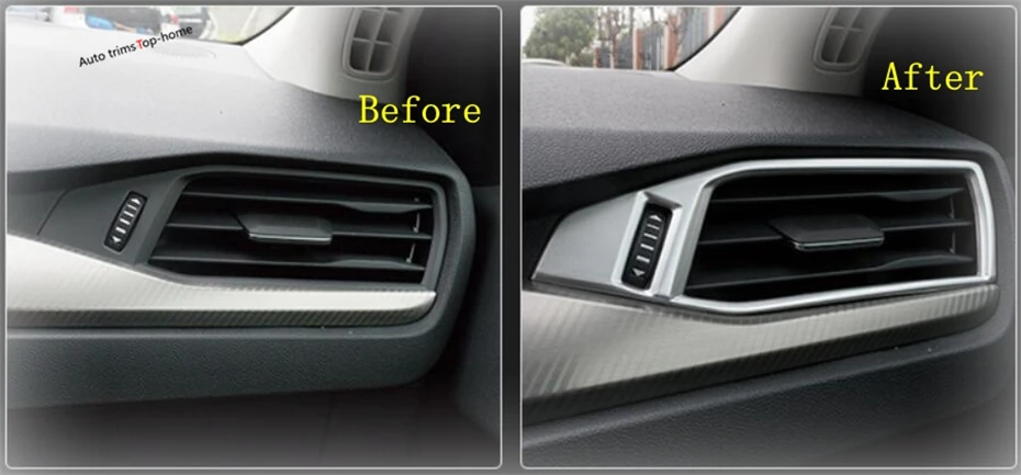 Yimaautotrim боковой Кондиционер AC выход вентиляционная крышка отделка Подходит для Ford Focus углеродное волокно/внутренние молдинги