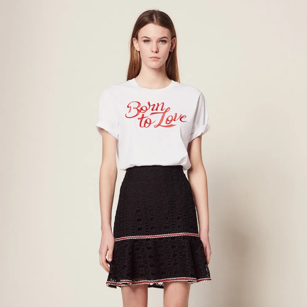 

Women's Tee Shirt New 2019 Letters Print Casual Women T-Shirt Short Sleeve 100% Cotton