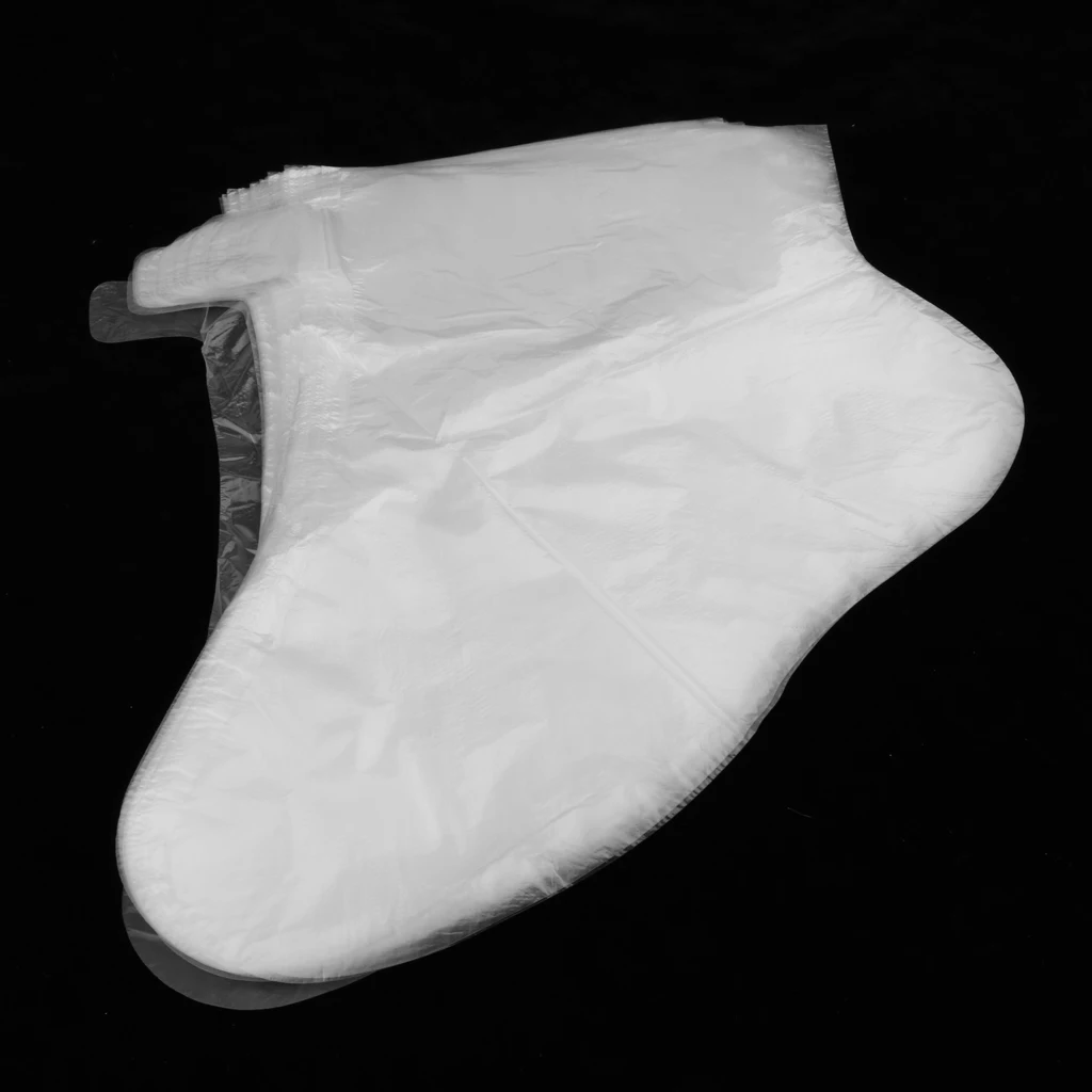 200 Counts Paraffin Bath Liners for Foot, Foot Liners for Paraffin Wax, Plastic Socks Foot Bags, Foot Protectors with Stickers