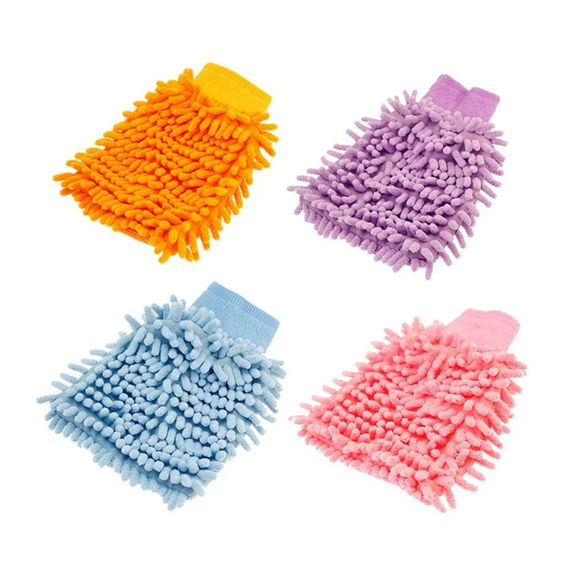 MOSEKO 1PC Chenille Gloves Clean Gloves Washing Towels Household Cleaning Helper Microfiber Cloth Cleaning Cloth