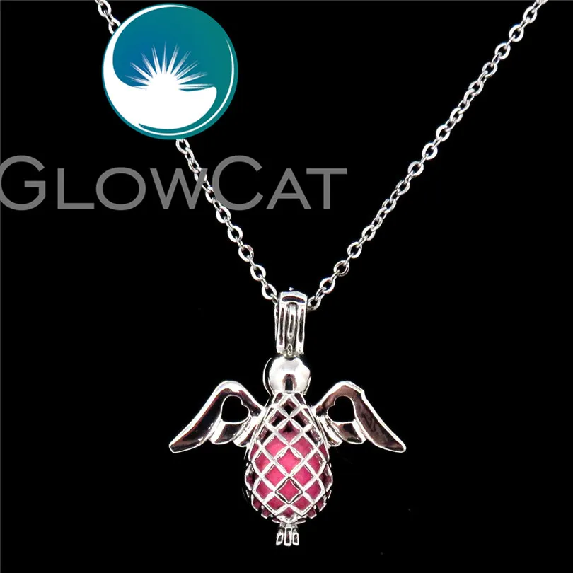 Полые крылья ангела GLOWCAT K557 бусины клетка аромадиффузор эфирного масла устричная