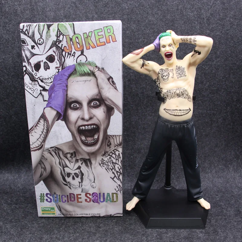 Сумасшедшие игрушки 1:6 DC отряд самоубийц Харли Квинн и Джокер фигурка ПВХ кукла аниме Коллекционная модель игрушки - Цвет: Joker with box