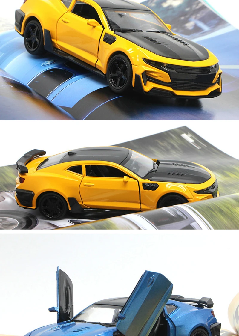 Camaro 1/32 масштаб спортивных автомобилей модель Diecast автомобиля игрушки горячие моделирование модели автомобилей колеса быстро сплава авто и яростный игрушка для мальчиков