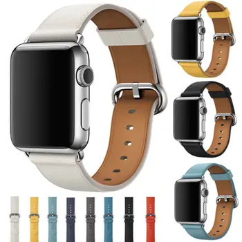 

38/42mm Genuine Leather Watch Band Women Men Watch Strap for iWatch Apple Watch Series 4 3 2 1 Replacement Watchstrap 3C24