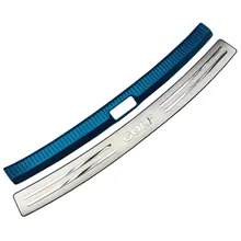 Накладка на порог заднего бампера из нержавеющей стали для Volkswagen Golf 7 MK7 2013 стайлинга автомобилей