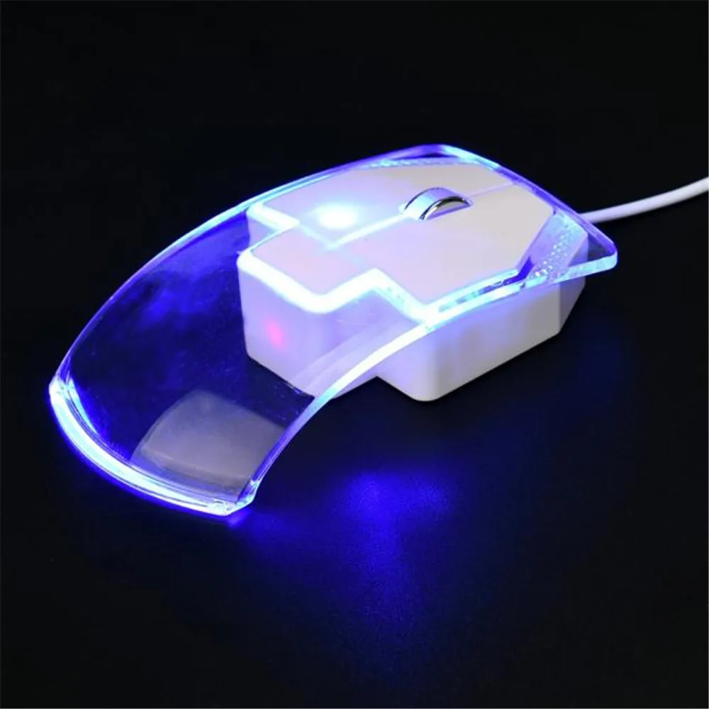 

Wired Mouse Computer Gaming 1600 DPI Optical USB LED Wired Game Mouse Mice For PC Laptop Computer Blue White Color