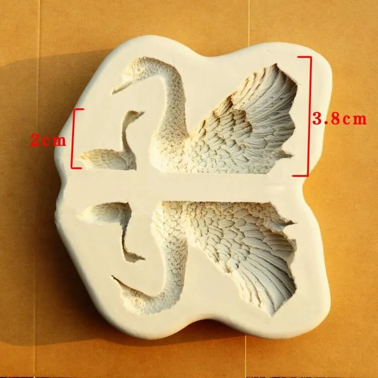 2 3d Лебедь помадка формы украшения торта силиконовая форма для выпечки
