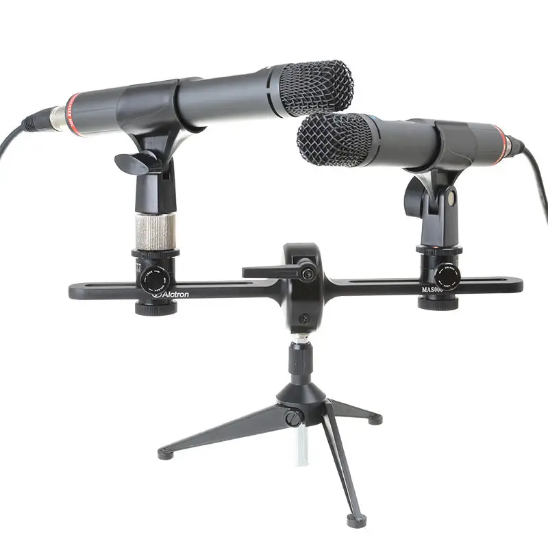 

Alctron MAS006 double microphone stand stereo recording dual microphone stand