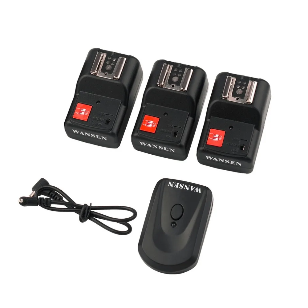 Transmissor de Rádio sem Fio de Disparo Cabo de Sincronização com pc para Flash de Estúdio Grupo com Pt-04gy Universal Canais Receptores Flash 3 Câmera 4