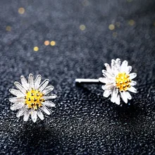 Корейские милые маленькие серьги из стерлингового серебра 925