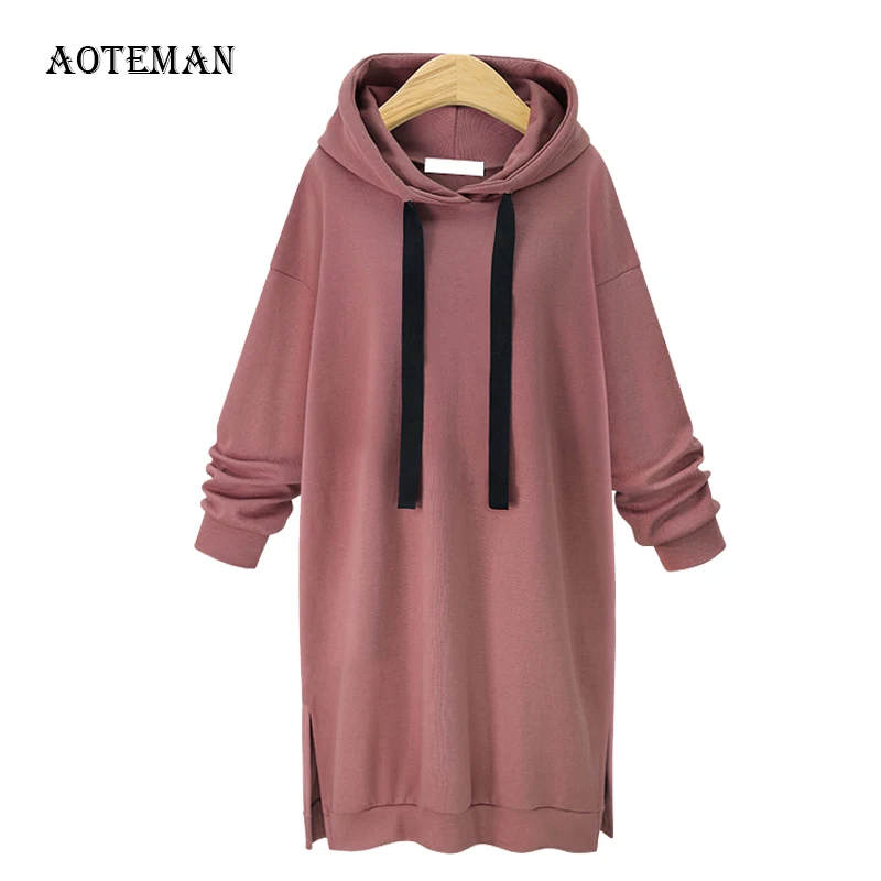 Autumn Winter Sweatshirt Women 2019 Casual Vintage Long Hoodie Sweatshirt Female Solid Loose Pullover Sweatshirts Coat Black Autumn Winter Sweatshirt Women 2019 Casual Vintage Long Hoodie Sweatshirt Female Solid Loose Pullover Sweatshirts Coat Black