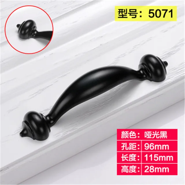 Single Hole CC96mm/128mm Black Zinc Alloy handle modern handle Kitchen