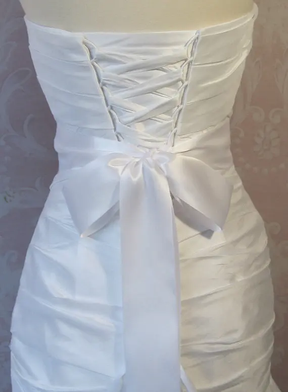 JLZXSY 2 дюймов X 120 дюймов атласная лента для свадьбы пояс/свадебный пояс/вечернее платье пояс 5 см Двусторонняя атласная лента выбрать цвет - Цвет: White