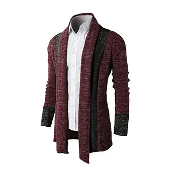 

Sweater Men 2018 Clothing Patchwork Cardigan Knitted Pullover Men Slim Fit Plus Size Men's Top Long Sleeve Sweater Coat NZ22