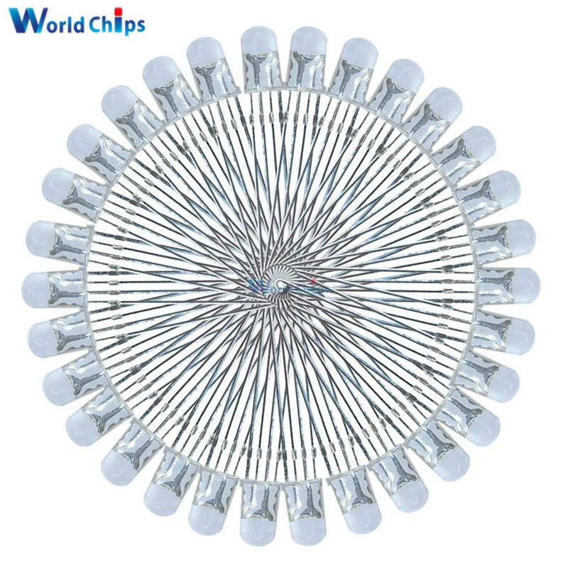 

50Pcs Multicolor 4pin 5mm RGB Led Diode Light Lamp Tricolor Round Common Anode LED 5 mm Light Emitting Diode