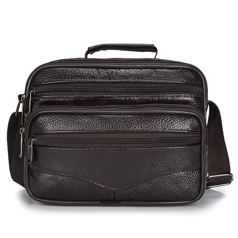  HUANILAI Men Bags Messenger Bags Fashion Business Shoulder Bags For Men Genuine Leather Bags High C - 32967129202