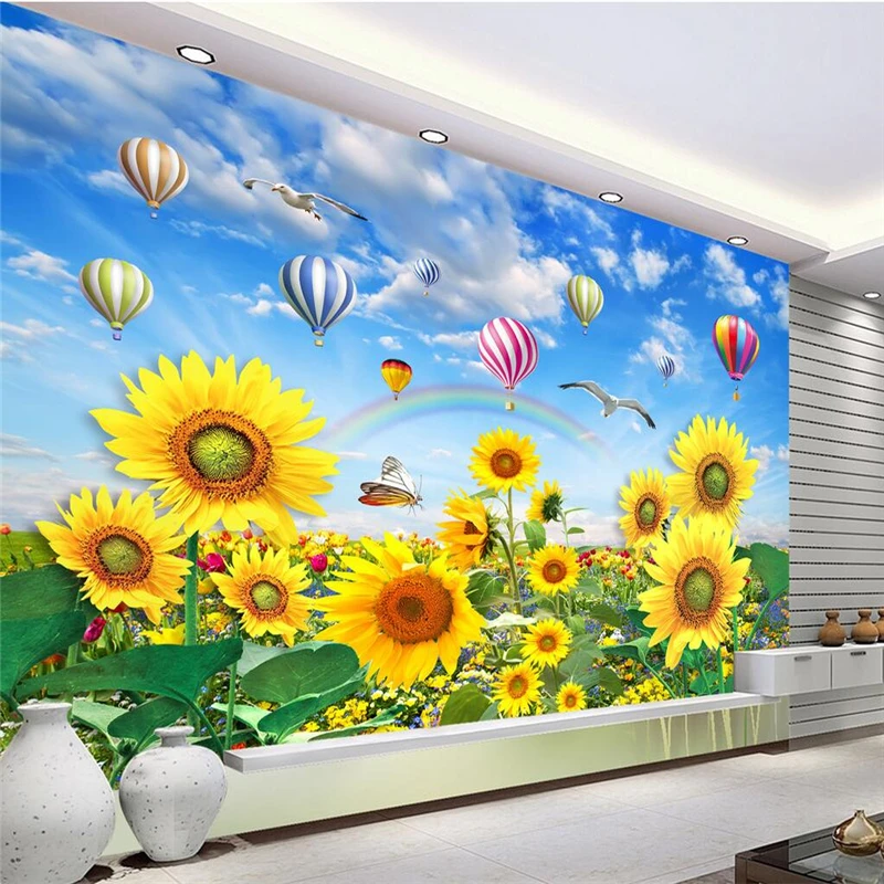 3D фотообои beibehang на заказ с рисунком красивых цветов радуги Фреска для гостиной