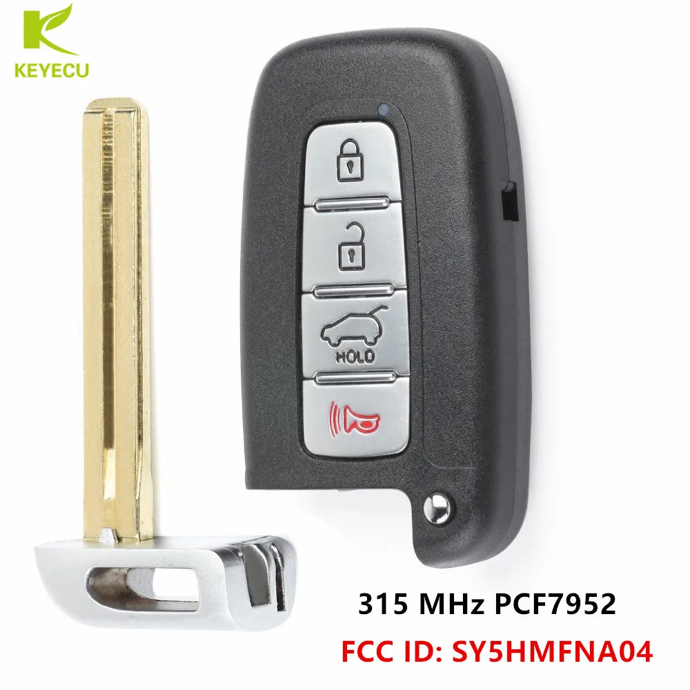 

KEYECU Replacement Smart Remote Key Fob 4 Button 315MHz PCF7952 for Kia Borrego,Sorento,Soul,Sportage FCC ID: SY5HMFNA04