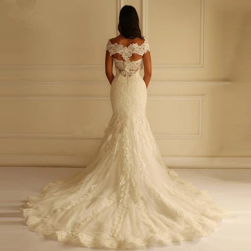 3.robe de mariage princesse Mermaid Wedding Dress 2016 Lace Appliques Vintage Sweetheart Wedding Dress Lace Back Wedding Gown